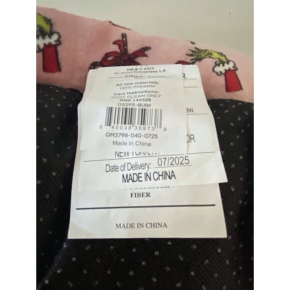 Dr. Seuss Grinch Small Dog Cat Pet Cozy Cuddler Bed Pink Christmas Ornaments NEW - Picture 12 of 15